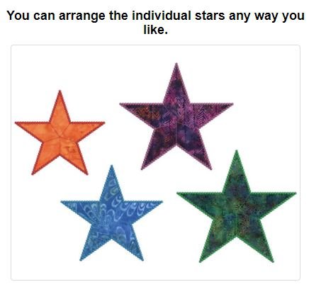 CCQ5011 - Stars Applique Set 3