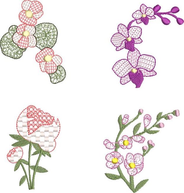 BFC2128 Alphabet Flowers - Part 2