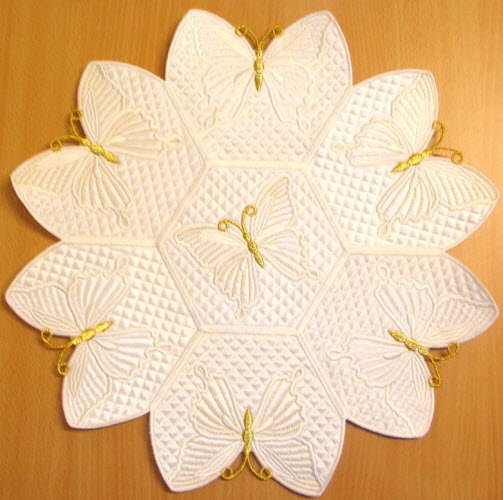 CCQ0024 - Butterfly Basket Doily  Bowl