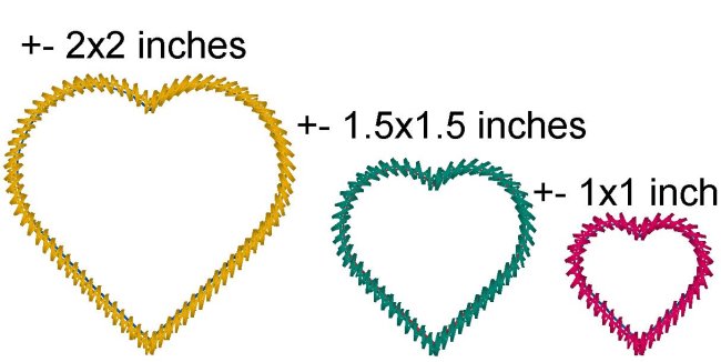 CCQ0318 - Heart Applique 3 sizes included