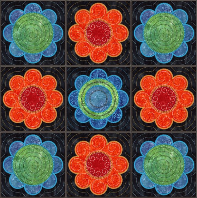CCQ0358 - Applique Flower Power
