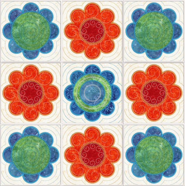 CCQ0358 - Applique Flower Power