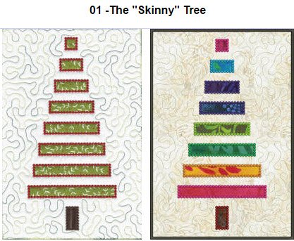 CCQ0535 -  Applique Fabric Strips Trees