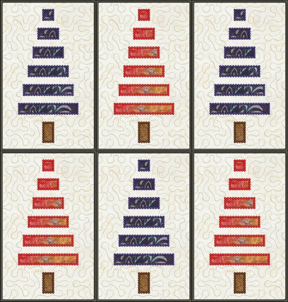 CCQ0536 -  Applique Fabric Strips Trees