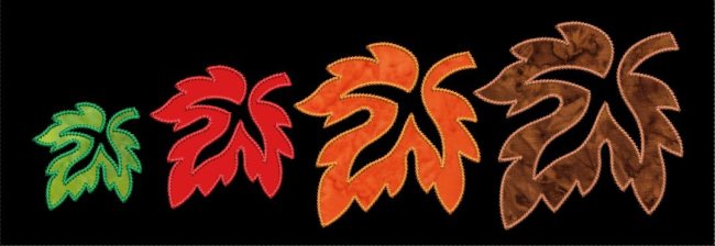 CCQ0572 - Applique Leaf 4 Sizes