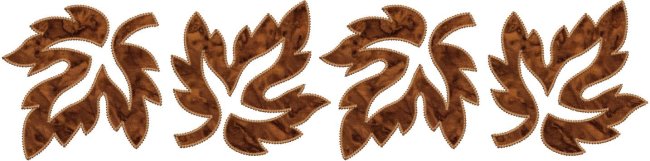 CCQ0572 - Applique Leaf 4 Sizes
