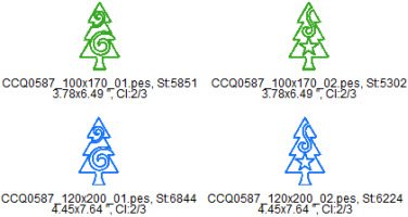 CCQ0587 - Applique Trees