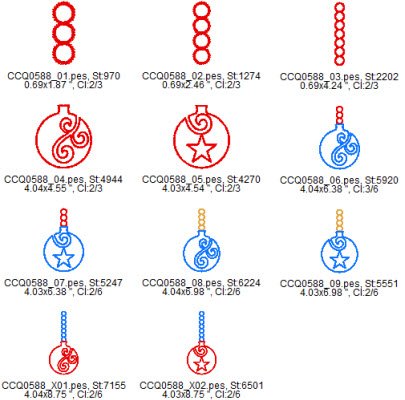 CCQ0588 - Applique Ornaments