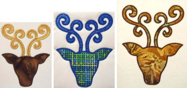 CCQ0591 - Deer Head Applique