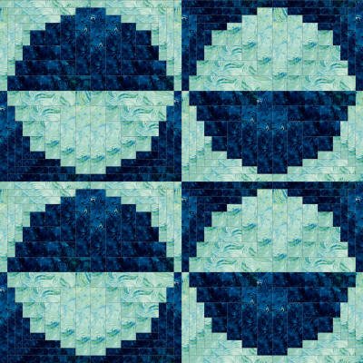CCQ0594 - QI Curved Log Cabin Square