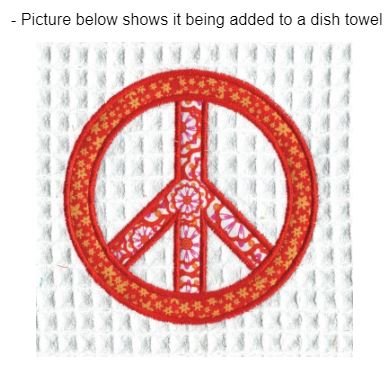 CCQ0604 - Peace Sign Applique