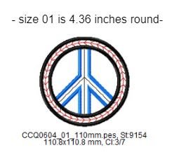CCQ0604 - Peace Sign Applique