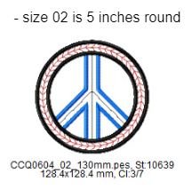 CCQ0604 - Peace Sign Applique