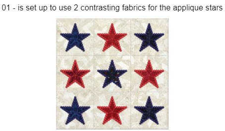 CCQ5026 - 9 Stars - on a quilt square and more
