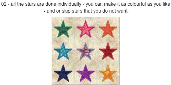 CCQ5026 - 9 Stars - on a quilt square and more