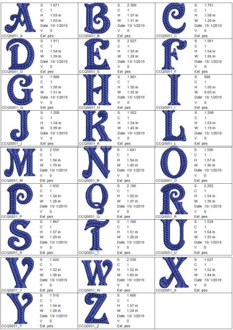 CCQ5051-Decorative Alphabet Uppercase