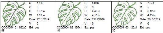CCQ5054 - Monster Leaf Applique