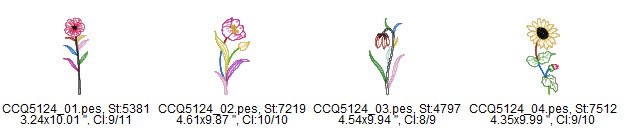CCQ5124 - READ Flowers Set 4