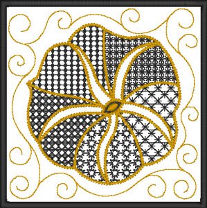 CCQ5130 - Morning Glory Blackwork