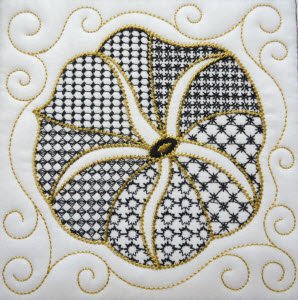 CCQ5130 - Morning Glory Blackwork