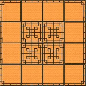 BFC0901 Chinese Lattice Quilt Squares QIH and Regular
