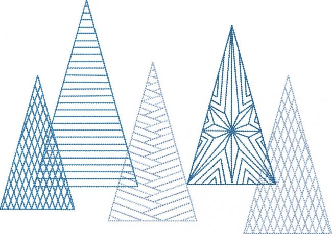 BFC1878 Golden Christmas Trees