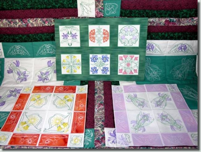 BFC0650 Alpine Wildflower Quilt Blocks I
