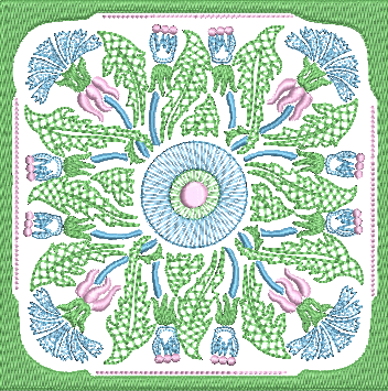 BFC1727 Elegant Art Nouveau Quilt Blocks