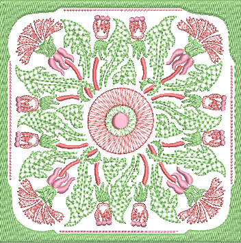 BFC1727 Elegant Art Nouveau Quilt Blocks