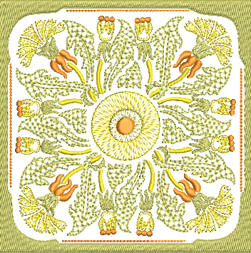 BFC1727 Elegant Art Nouveau Quilt Blocks
